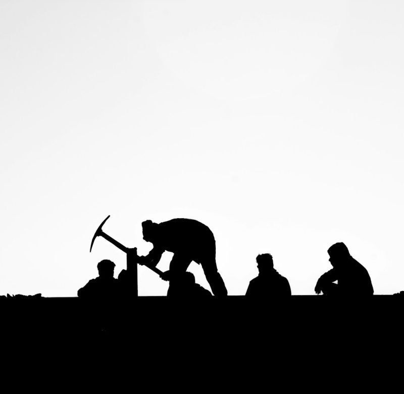 silhouette of people on field during daytime